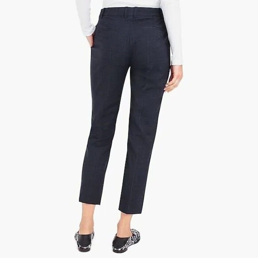 NWT J.Crew Pleated Trousers in Navy Glen Plaid Wool